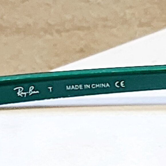 Genuine Ray-Ban RB3106 Clubmaster w/ Black Frame over Silver w/ Green Temples - Picture 3 of 7